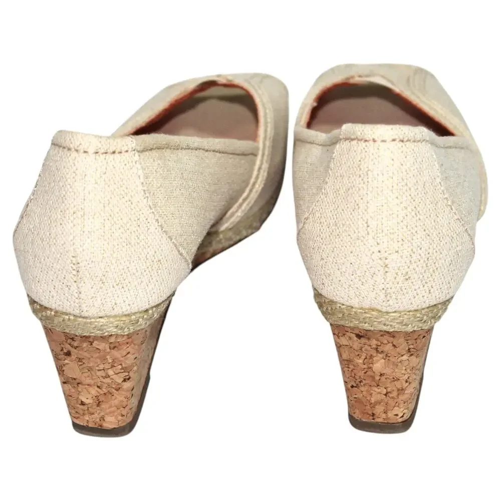 Sonoma Beige Wedge Sandals Size 8.5